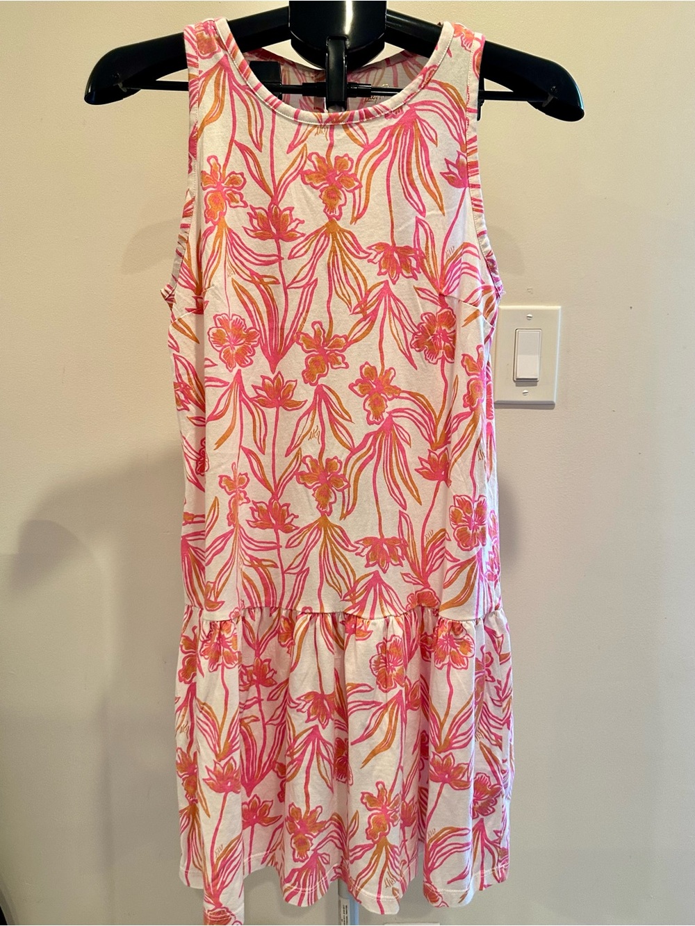 Lilly Pulitzer Dixi Dress S Resort White Lovely Long Stems Pink Floral